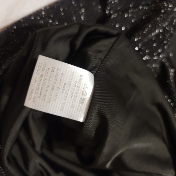 NWT MESHKI Long Sleeve backless low back high neck long dress rhinestone detail - Picture 13 of 16